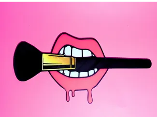 Sexy Lips Makeup Brush Pop Art - 
