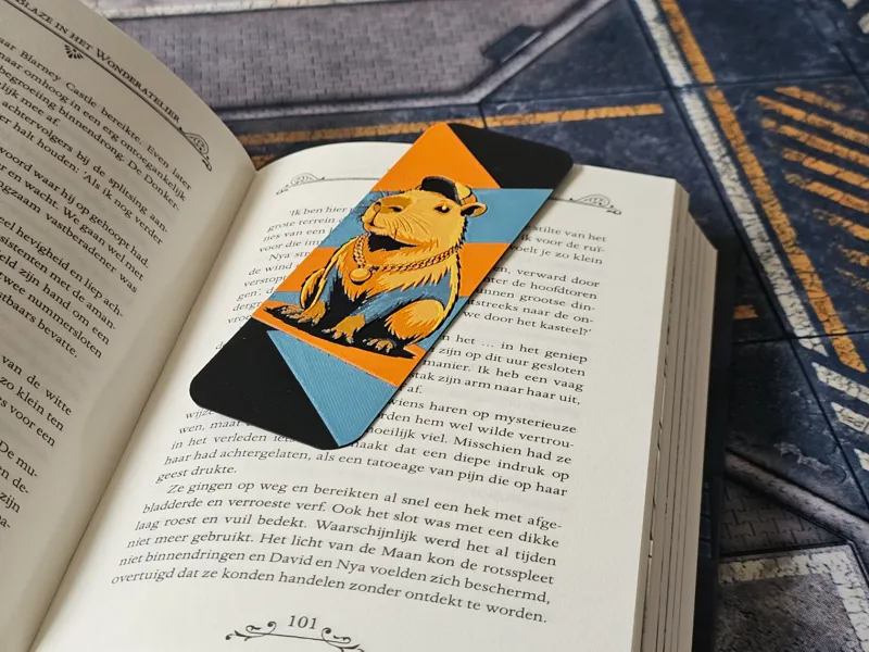 A Beautiful Bookmark, 3 of 3 Capybara colorfull