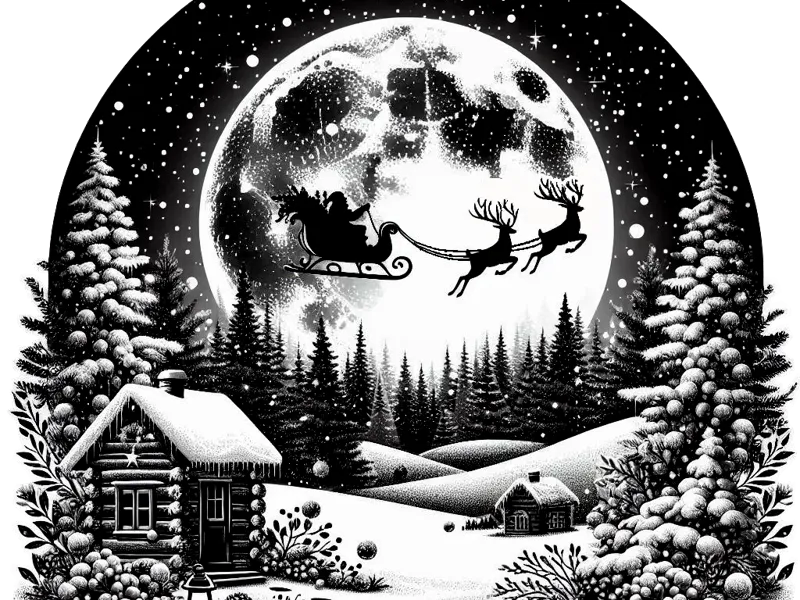 Weihnachtsmotiv mit Santa Claus