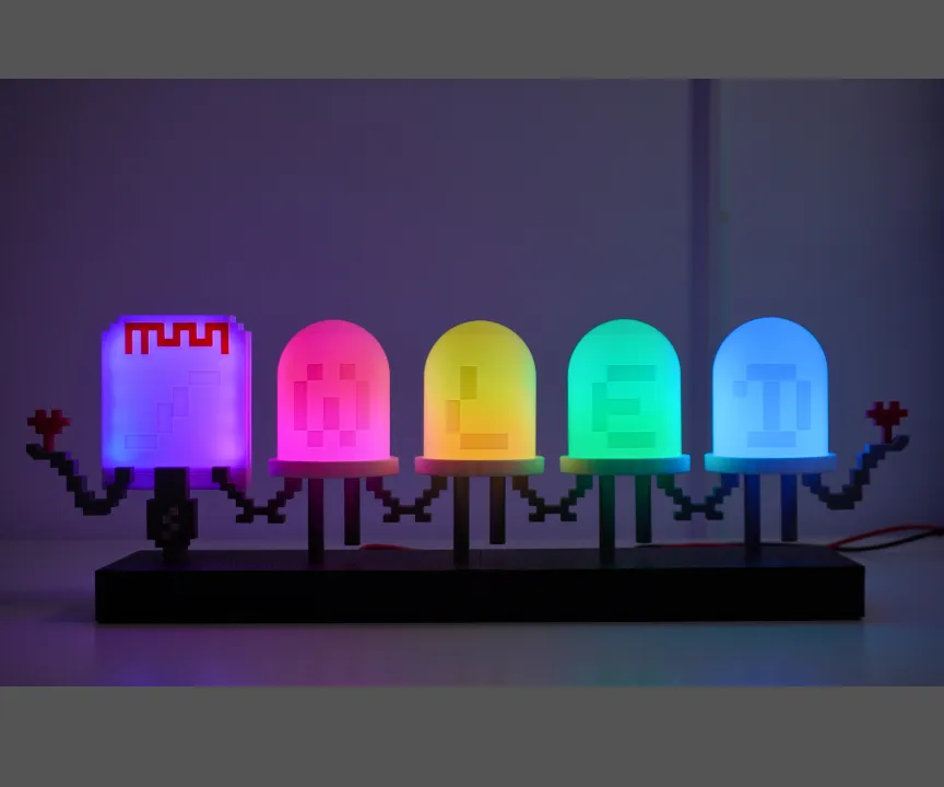 Wled Lamp – Audio Reactive (ESP32 + WS2812B) - Free 3D Print Model ...
