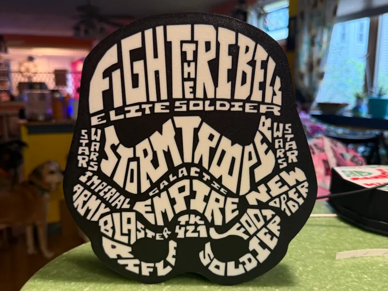 Stormtrooper Helmet word design Lightbox