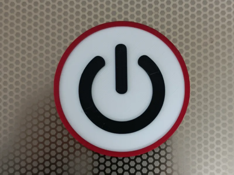 Déco 3D Bouton ON OFF