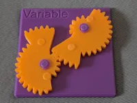Maquette pédagogique d'engrenage à vitesse variable — photo 1