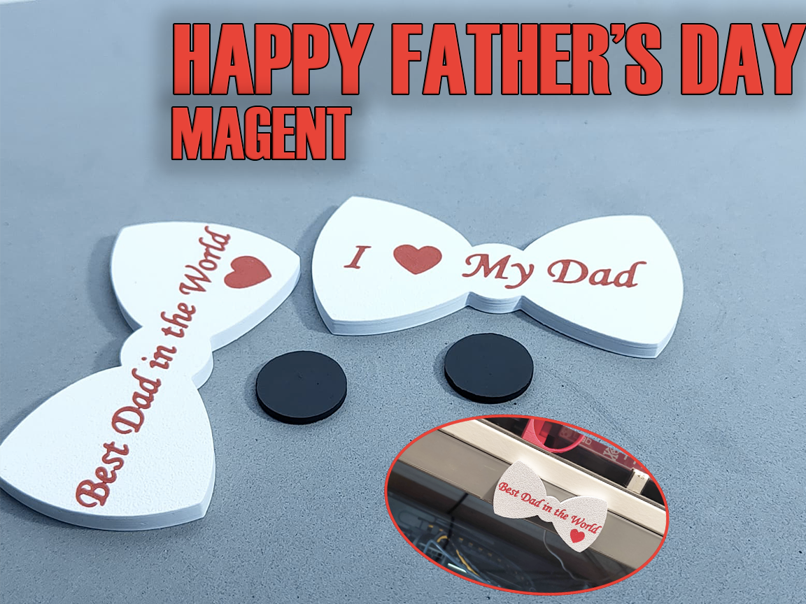 Happy Father's Day, bow tie magnet, papillon 