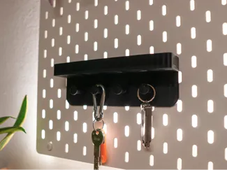 Skadis Peg Key Holder with Tray