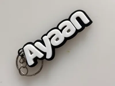 Custom Name keychain or Keyhole available 