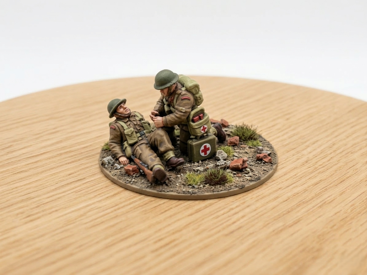 WW2 Tabletop Wargame Mini - Working Medic