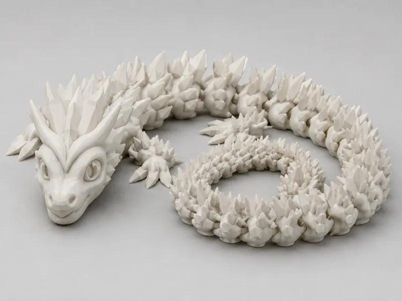 Articulated Crystal Flexi Dragon