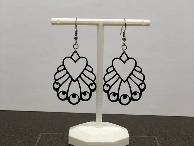 heart peacock earrings, no AMS, 0.4 mm nozzle