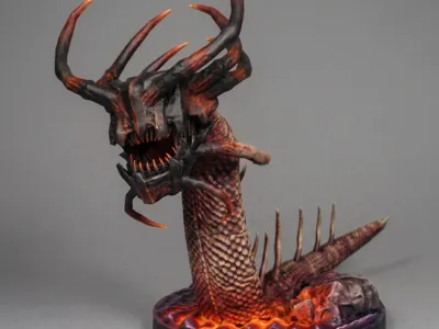Bonemaw - Ashlands - Valheim 3D Print Miniature