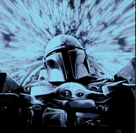 Mandalorian HUEFORGE 4 color print