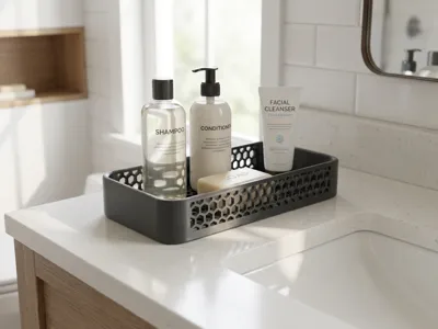 Wall Mounted Bathroom Organizer Tray