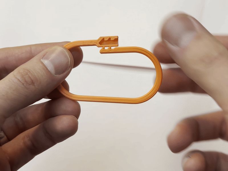 Printable Snap-Lock Keyring - Strong & Lightweight