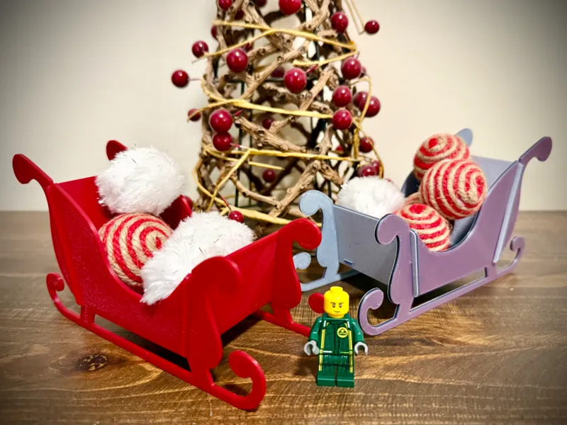 Santa’s Christmas Sleigh ~1hr print Easy Assembly