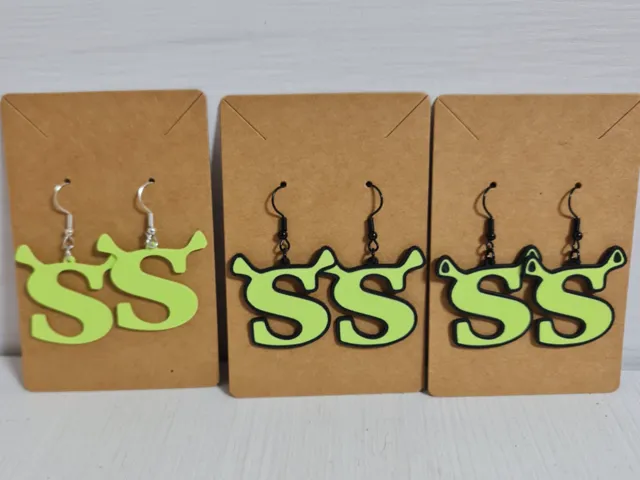 Shrek "S" Letter - Earrings