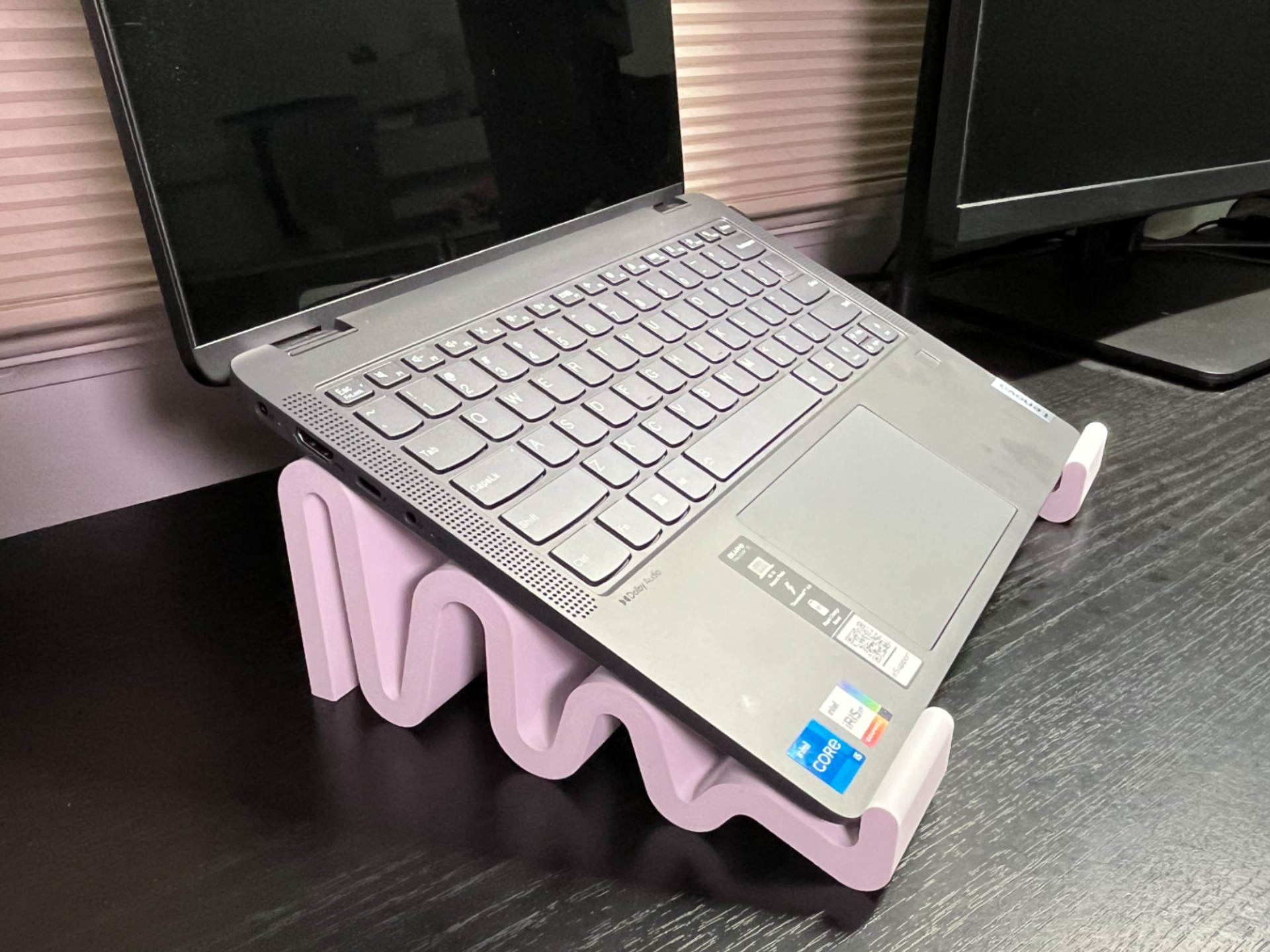 Laptop stand or riser - wave style