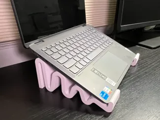 Laptop stand or riser - wave style