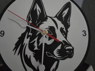 german shepherd dog clock