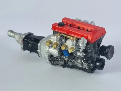 Miniature 4cyl car engine