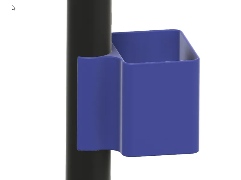 Bed post clip on holder for glasses case