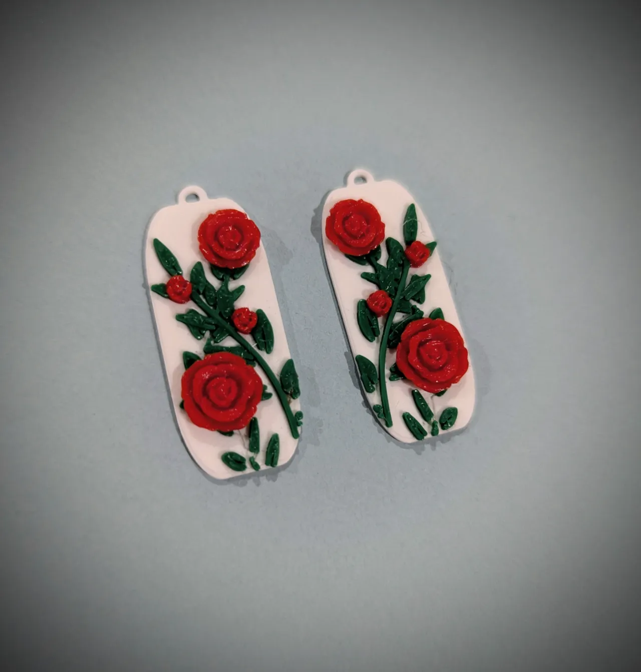 Rose Bud Floral Earrings view 3