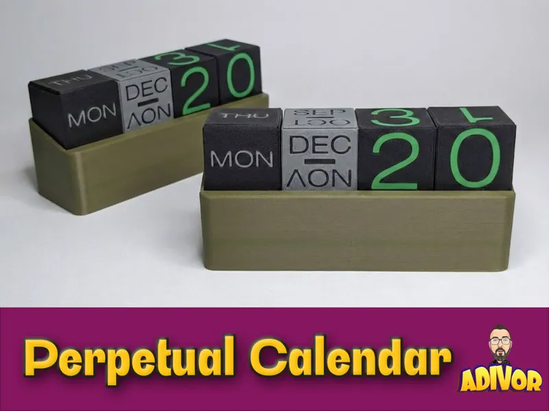 Modular Perpetual Calendar - Infinite Cube Edition