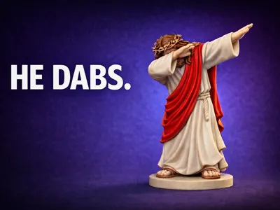 He Dabs – Single Color Easy Print 3H