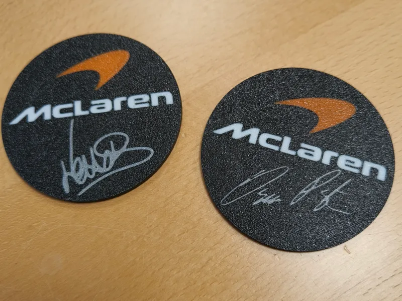 McLaren Coasters with Signatures