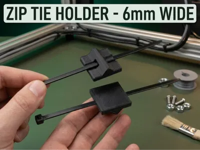 Strong Zip Tie Holder 6mm – Slim Cable Management