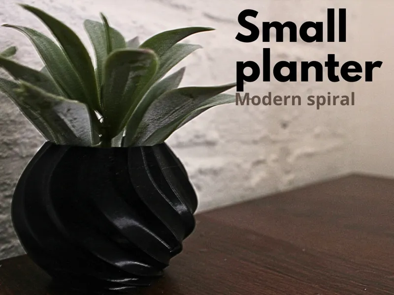 Spiral Mini Planter | Print-In-Place Planter