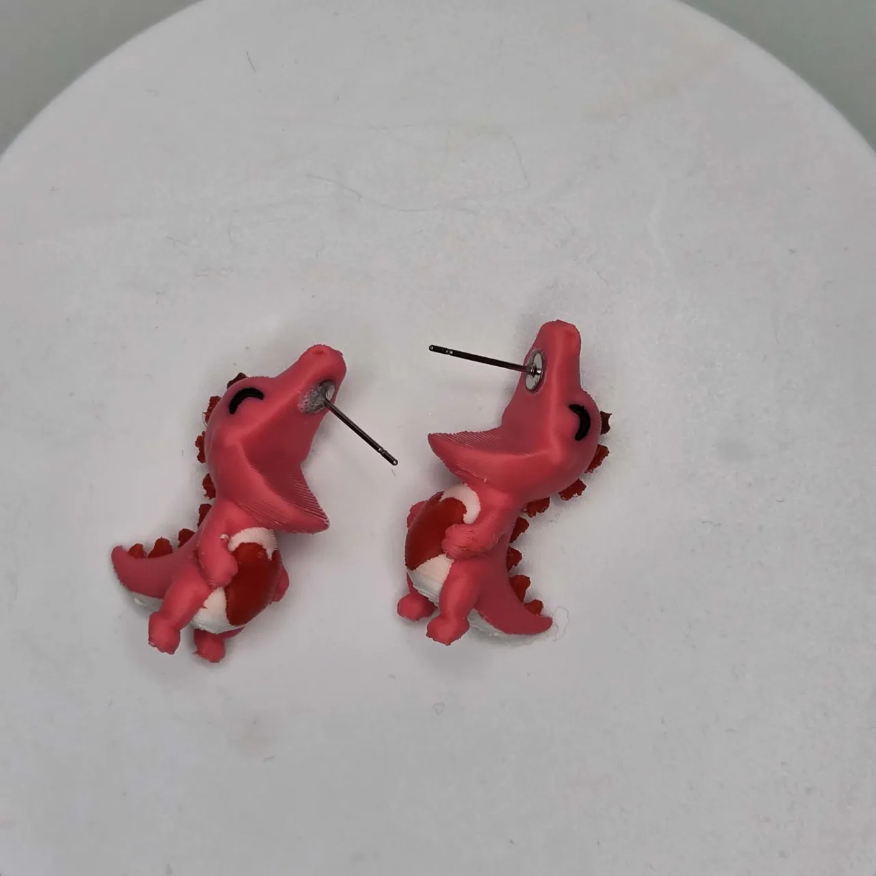 Heart Dragon Chomper Earrings view 2