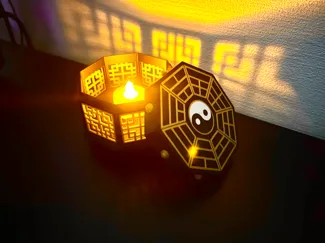 Bagua Lantern – Oriental Tealight Candle Holder