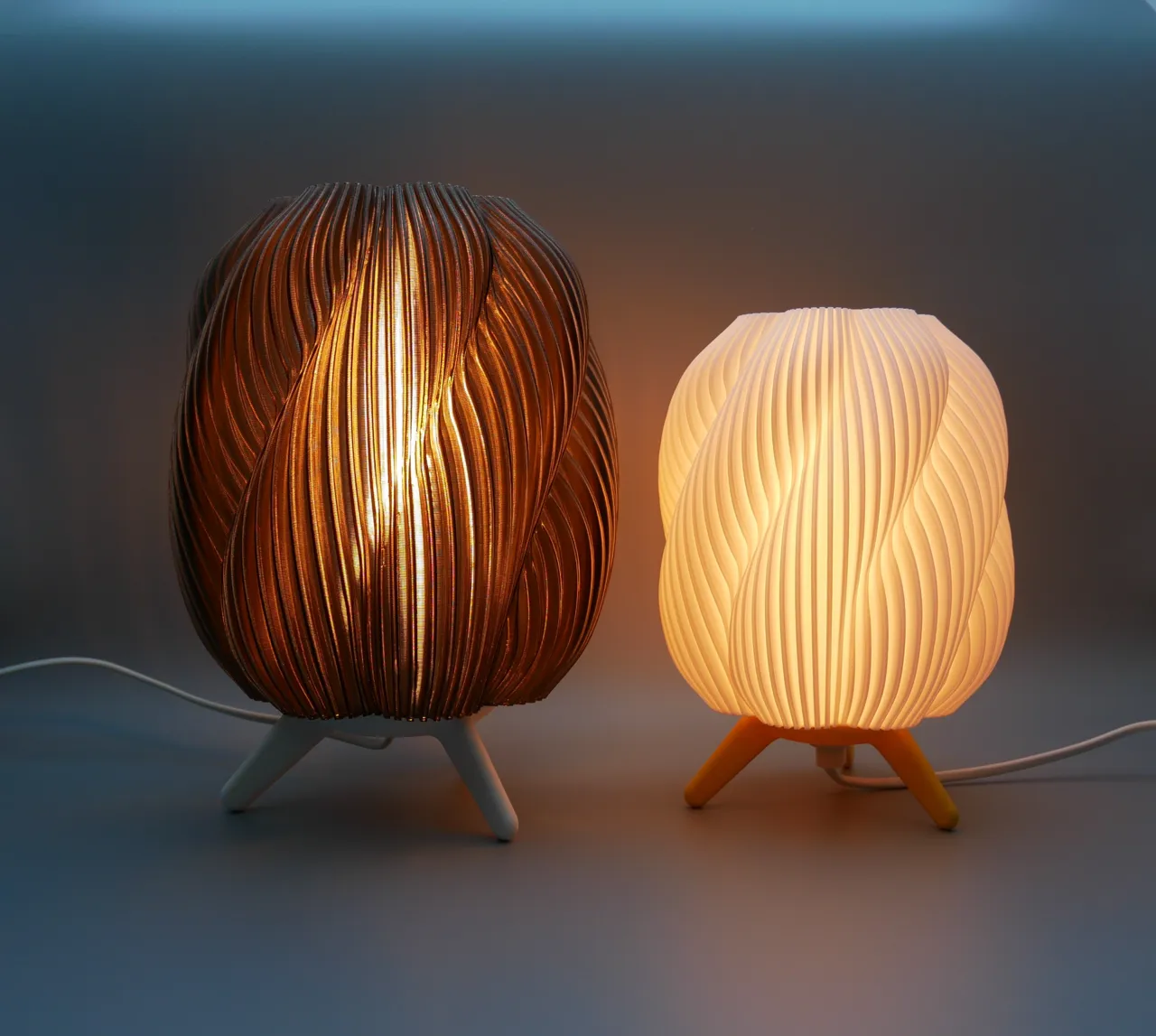 The striped swirl lamp view 4