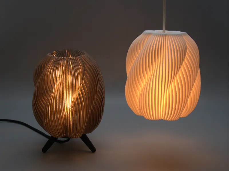 The striped swirl lamp