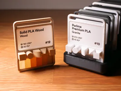 3D Filament Sample Card (Color Swatch) & Stand