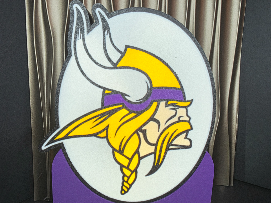 Minnesota Vikings Logo Lightbox with Base