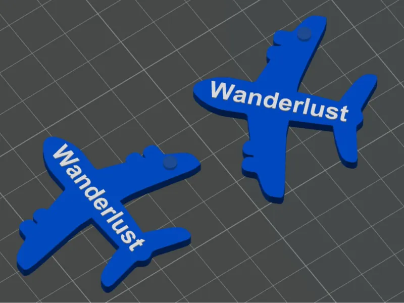 Wanderlust Airplane Keychain
