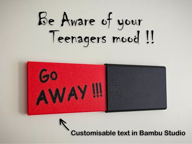Teenager Mood Door Sign 