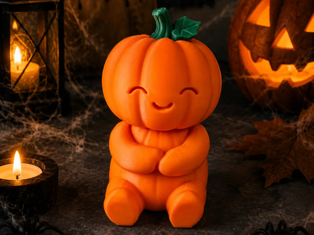 Adorno temático: Hugging Pumpkin – Cute Halloween Decor. Referencia del modelo original.
