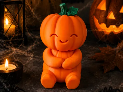 Adorno temático: Hugging Pumpkin – Cute Halloween Decor — referencia de MakerWorld