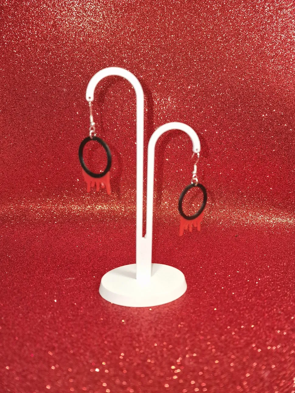 Squid game blood earrings view 3