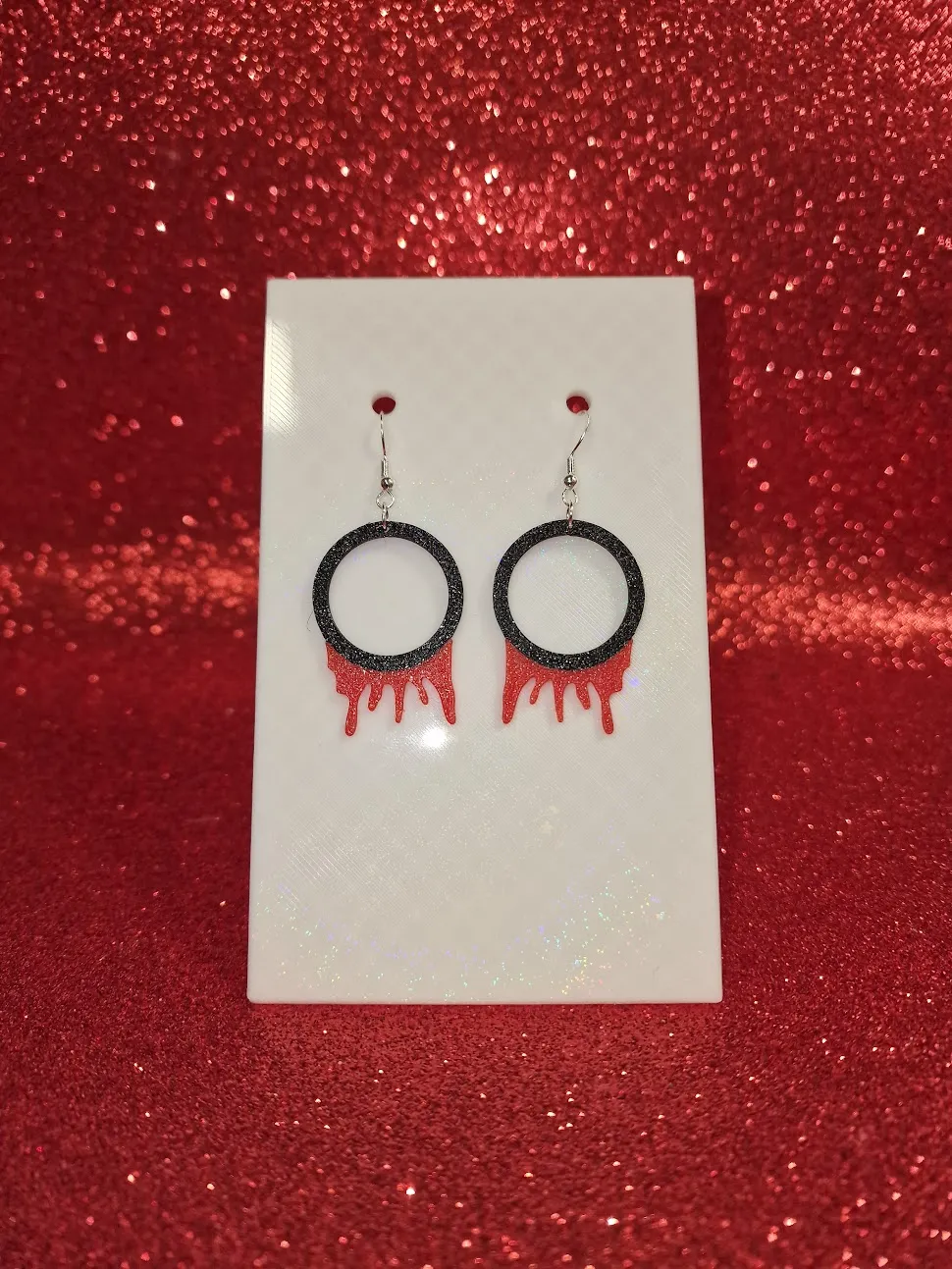 Squid game blood earrings view 2