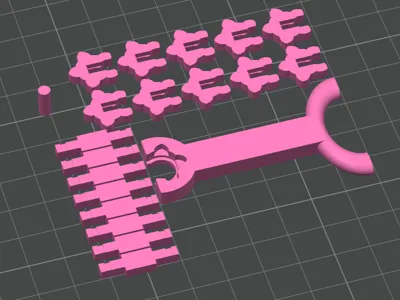 Dragon claw knife pin modification circlip shaft, circlip wrench, improved and optimized installation for adapted claw knife blade