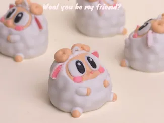 Cute sheep keychain