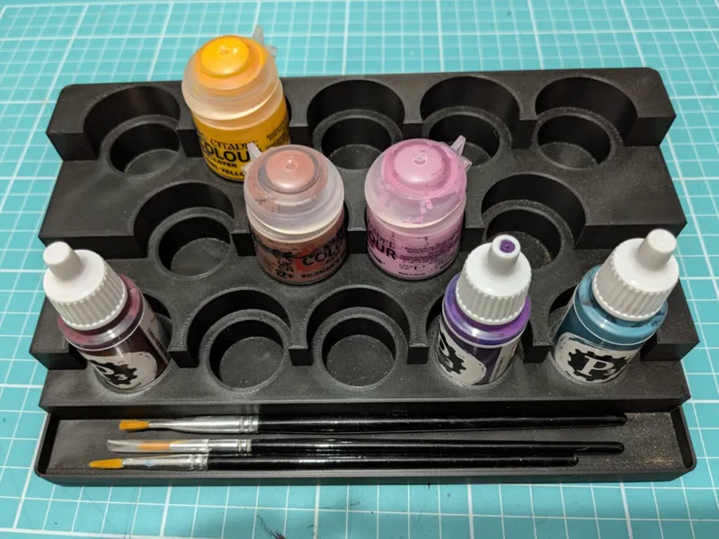 Gridfinity Paint Pot Desk Organizer