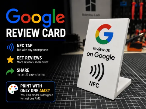 Accesorio para impresora 3D: Google Review NFC Card – 1 AMS & 2 AMS Versions — referencia de MakerWorld