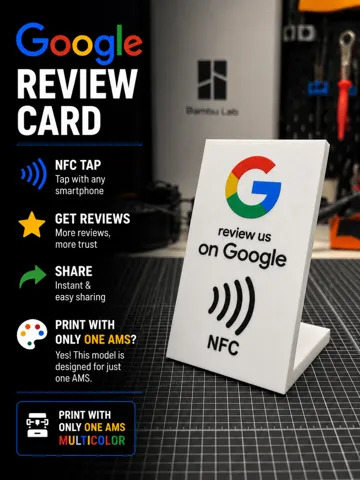 Accesorio para impresora 3D: Google Review NFC Card – 1 AMS & 2 AMS Versions — vista de referencia 2