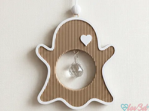 Adorno temático: Cute Boho Ghost Crystal Suncatcher — referencia de MakerWorld