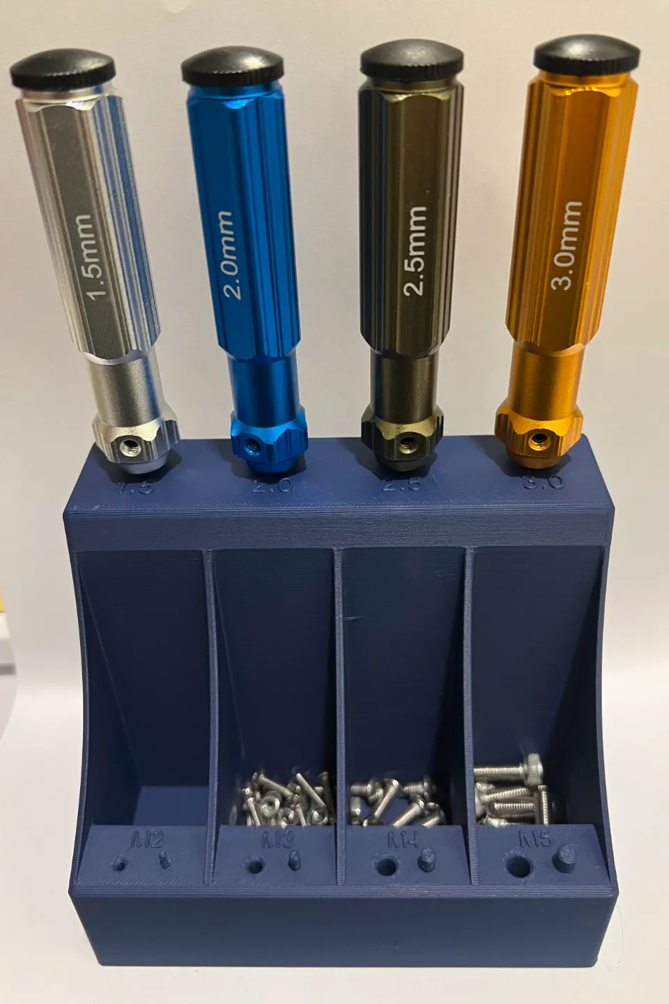 Hex screwdriver, nut and bolt holder organizer hex driver 1.5, 2.0, 2.5