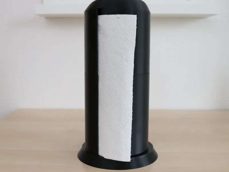 Küchenrollenhalter mit Schutzhaube geschlossen
